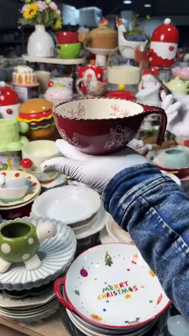 陶瓷手柄单柄碗微瑕 凑满20元包邮