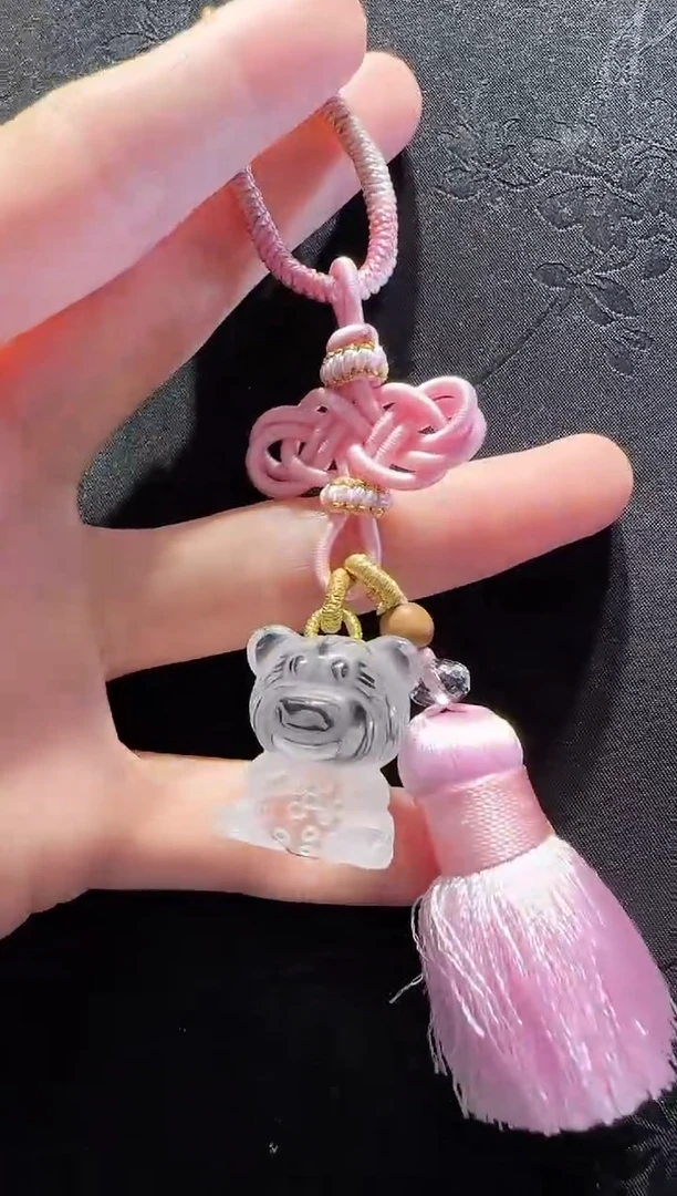 未镶嵌手绳水晶草莓熊