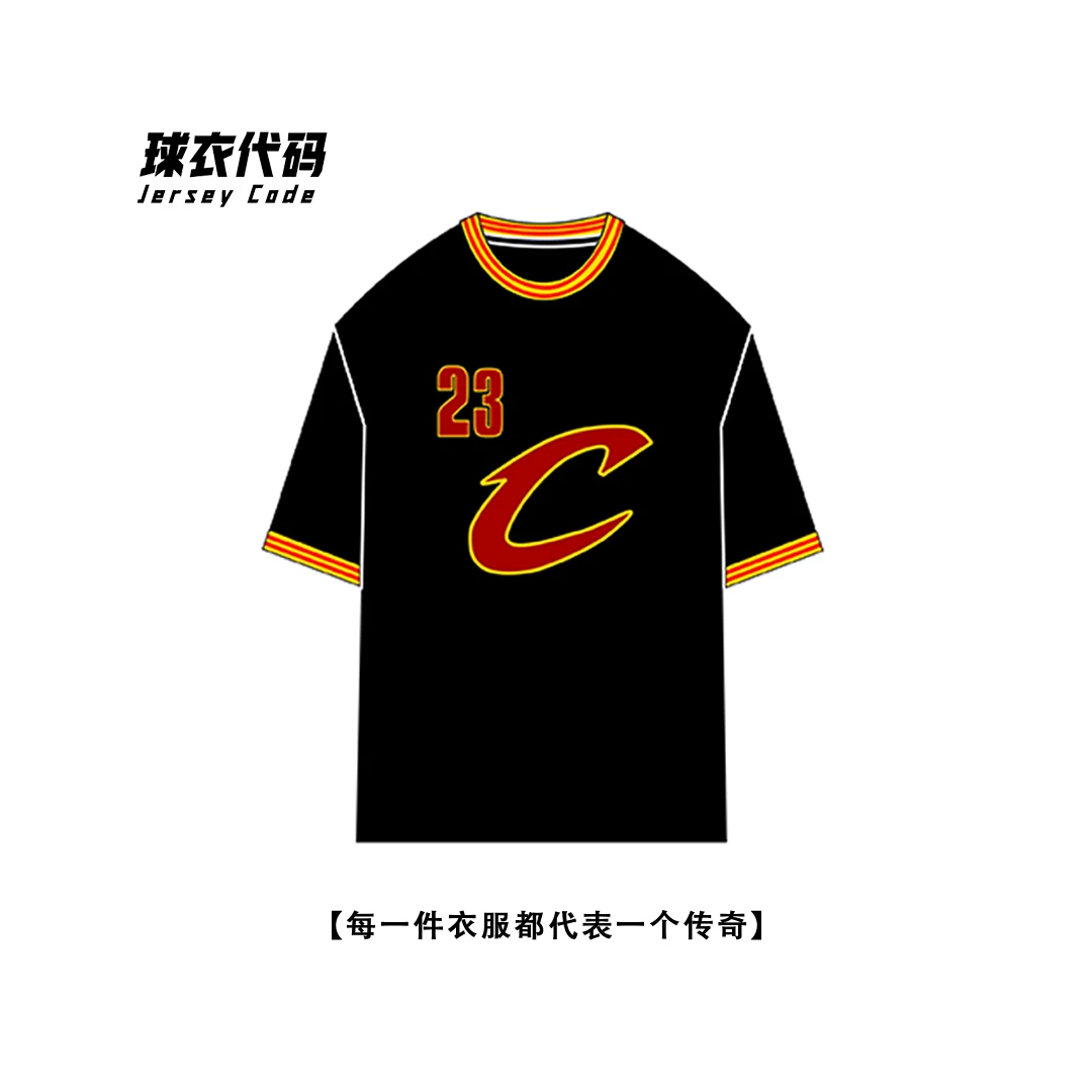 大C【詹姆斯&欧文】美式篮球衣街头风复古宽松休闲百搭圆领Q086