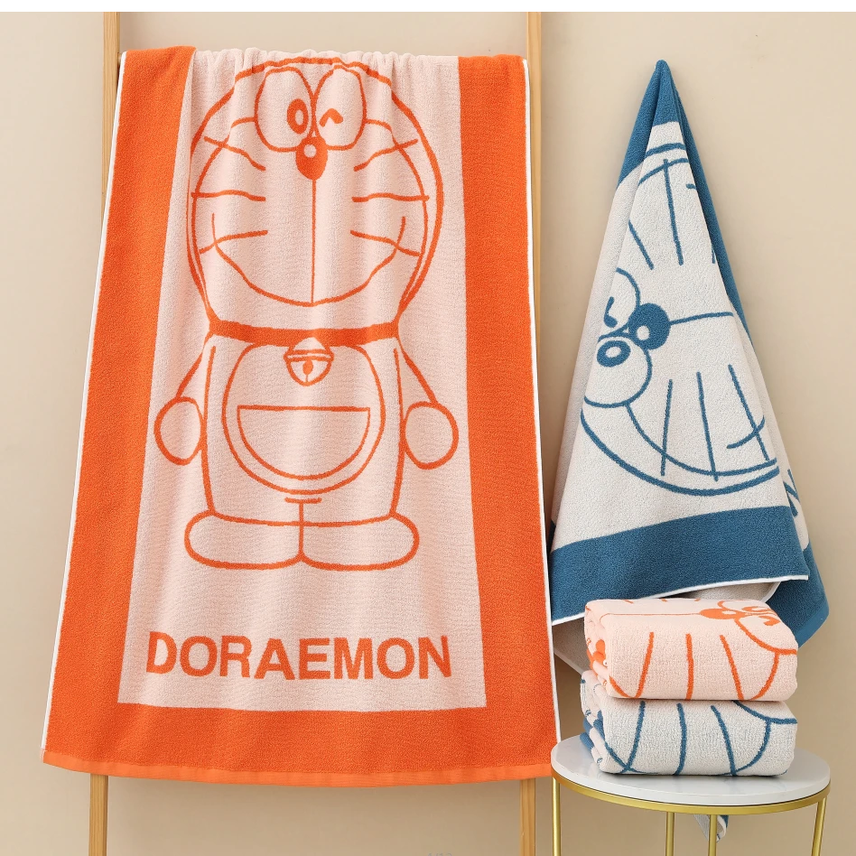 【哆啦A梦】34cm*72cm童巾蓝色+橙色