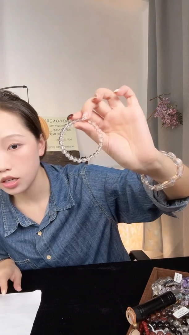 未镶嵌手串水晶白水晶圆珠