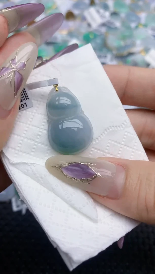 翡翠挂件18K金镶嵌206    天然翡翠A货