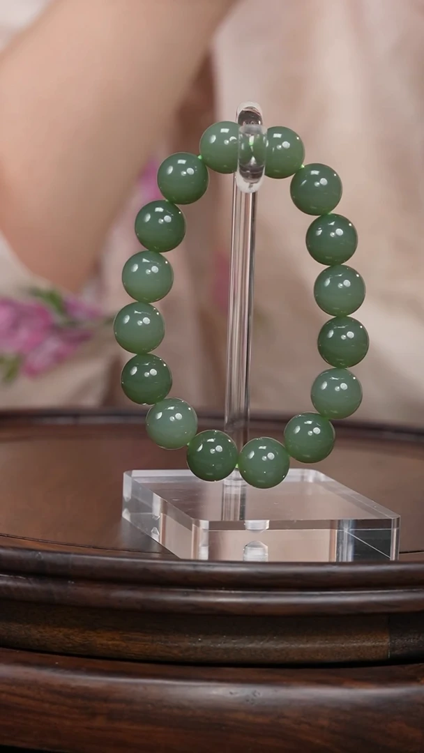 未镶嵌手串和田玉此***毁碧玉手串