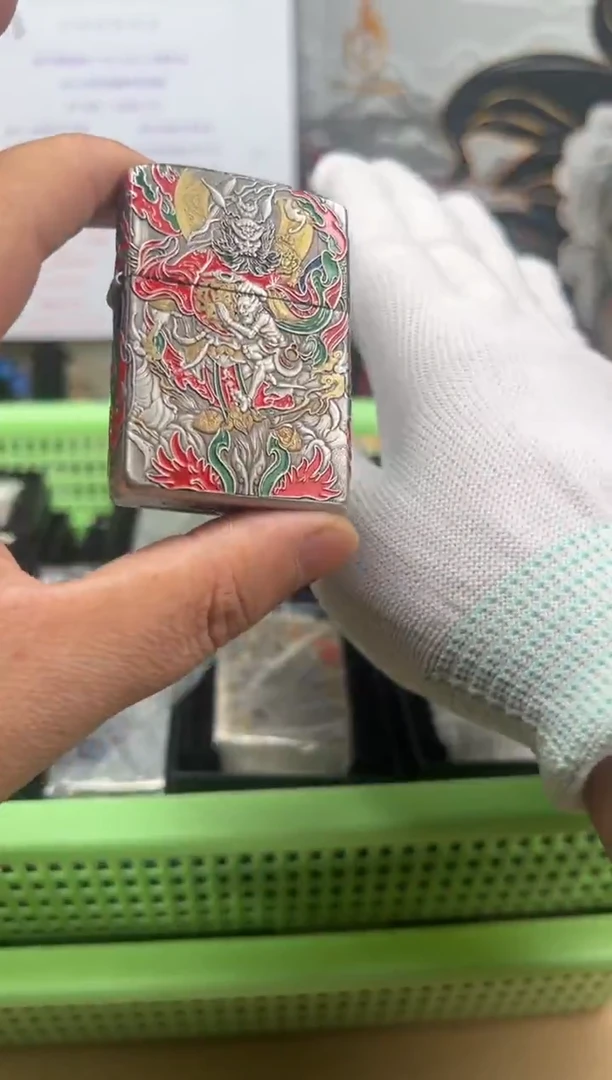 铜钟馗-3D盔甲熏银鎏金珐琅彩