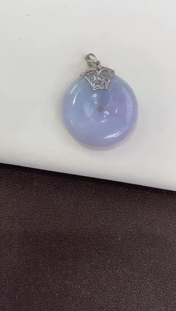 颈饰银S925镶嵌翡翠天然缅甸a货翡翠(多样性发其一