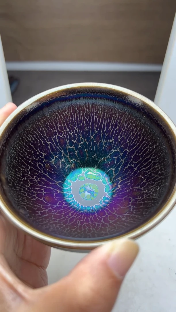 茶盏建窑建盏名家七彩作品