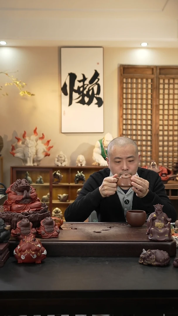 紫砂茶宠刘*里紫砂打哈欠