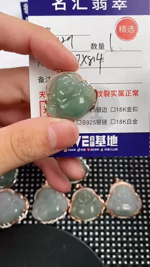 翡翠银S925镶嵌颈饰·