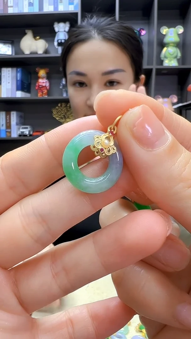 颈饰14K金镶嵌翡翠丹丹diy劲饰