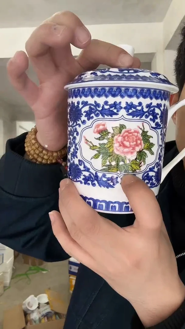 【闪购商品】瓷片青花杯子2个装青花杯子2个装