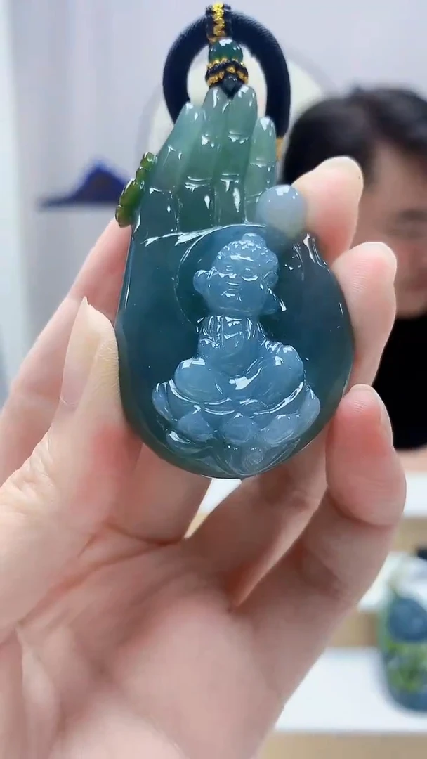 未镶嵌定制翡翠5060zm-毛货挂件宝宝佛92