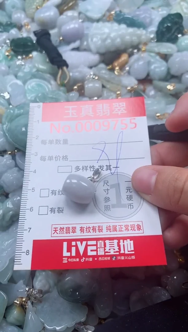 吊坠(不含链)未镶嵌翡翠9755