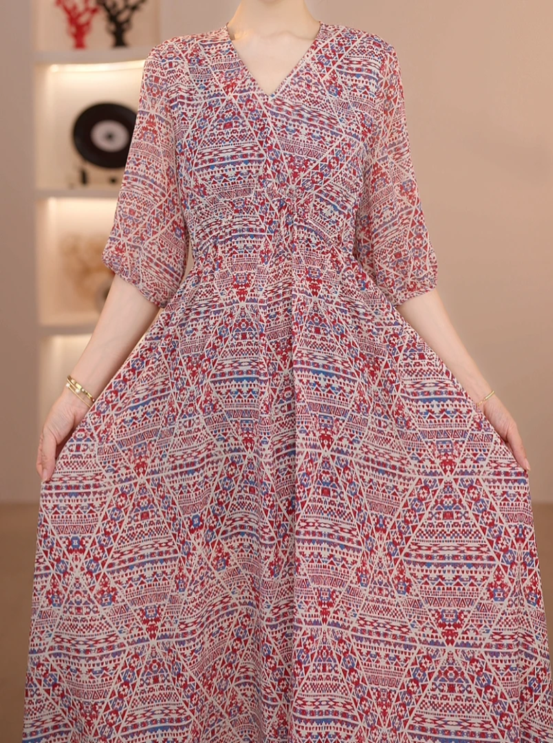 【77】洋气修身气质夏季优雅时尚法式女装连衣裙