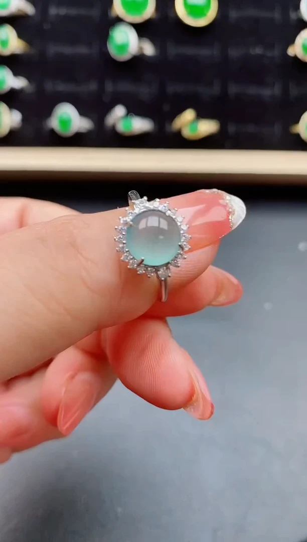 【闪购商品】翡翠戒指银S925镶嵌212121