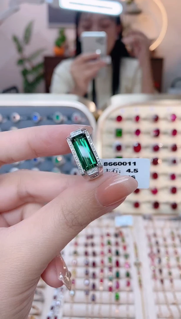 【闪购商品】碧玺18K金戒指18K金镶嵌1
