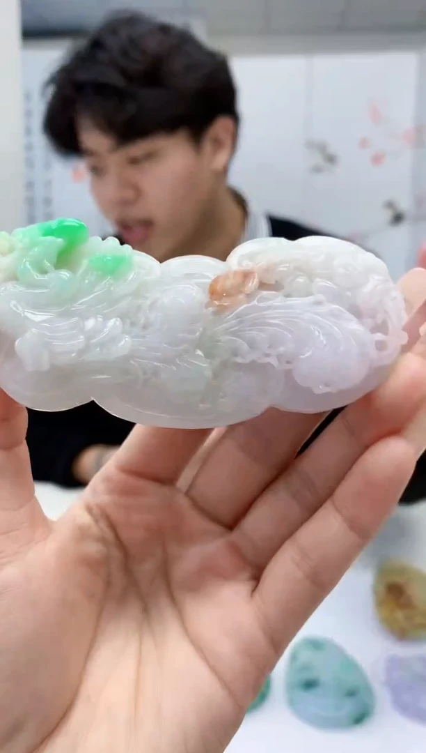 【闪购商品】定制翡翠未镶嵌5145lr-毛货挂件送珠链13