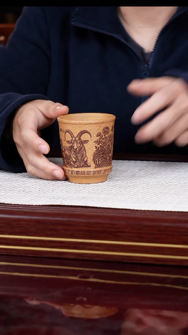 茶杯紫砂宜兴原矿紫砂 全手工制作