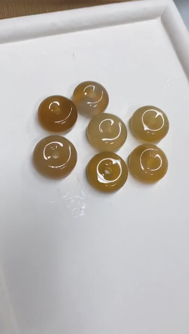 玛瑙/玉髓吊坠(不含链)未镶嵌玛瑙面包平安扣