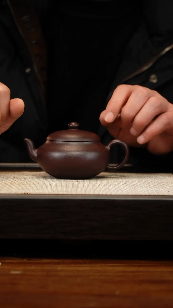 茶壶紫砂紫泥聚缘