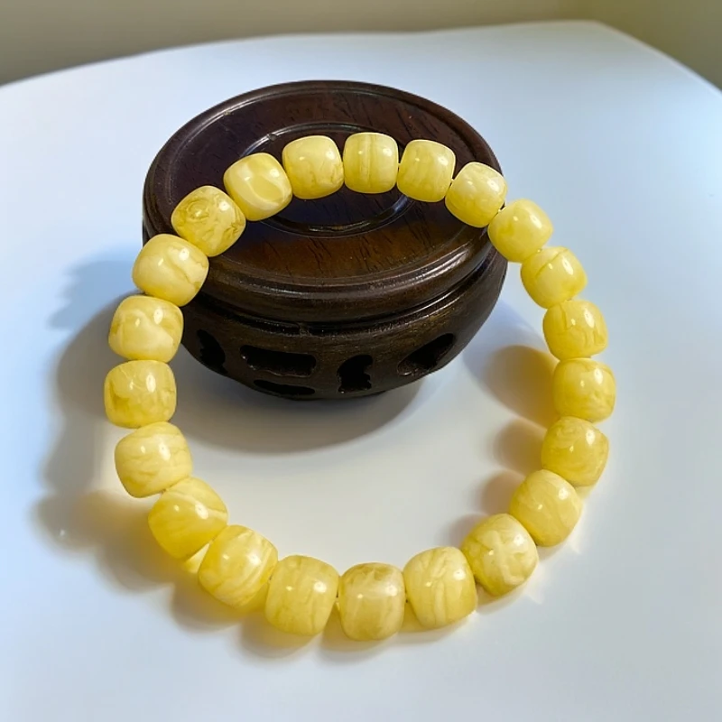 天然蜜蜡精品满蜜虎皮纹老型手串尺寸1.0轻奢经典单圈素圈