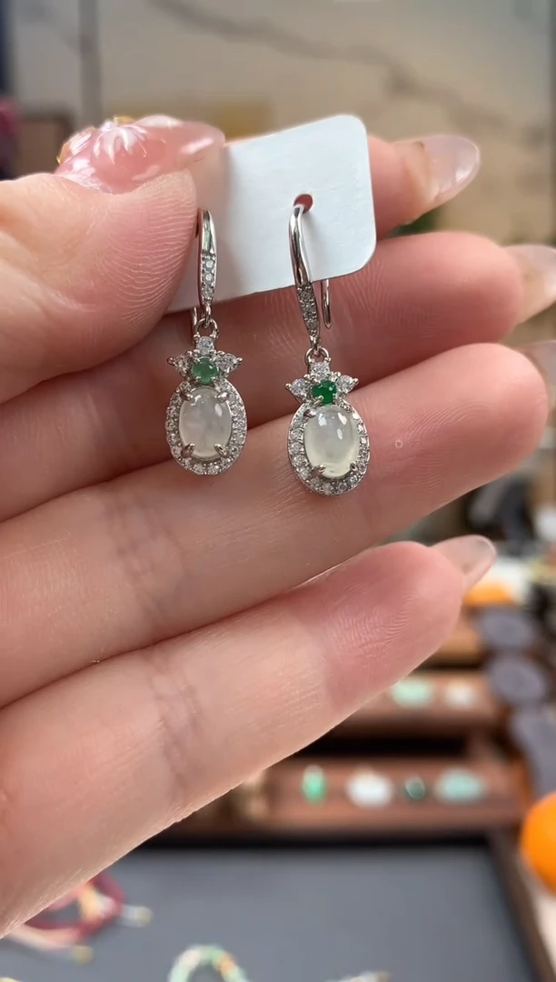 【闪购商品】翡翠耳饰未镶嵌耳饰