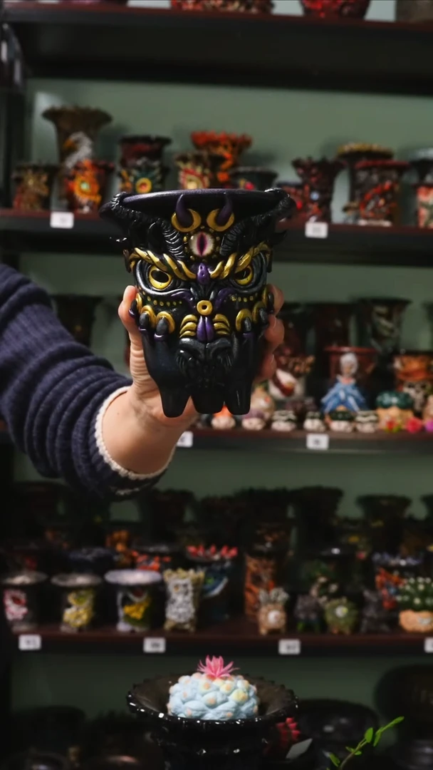 【闪购商品】陶泰国手工花盆   一物一拍 001