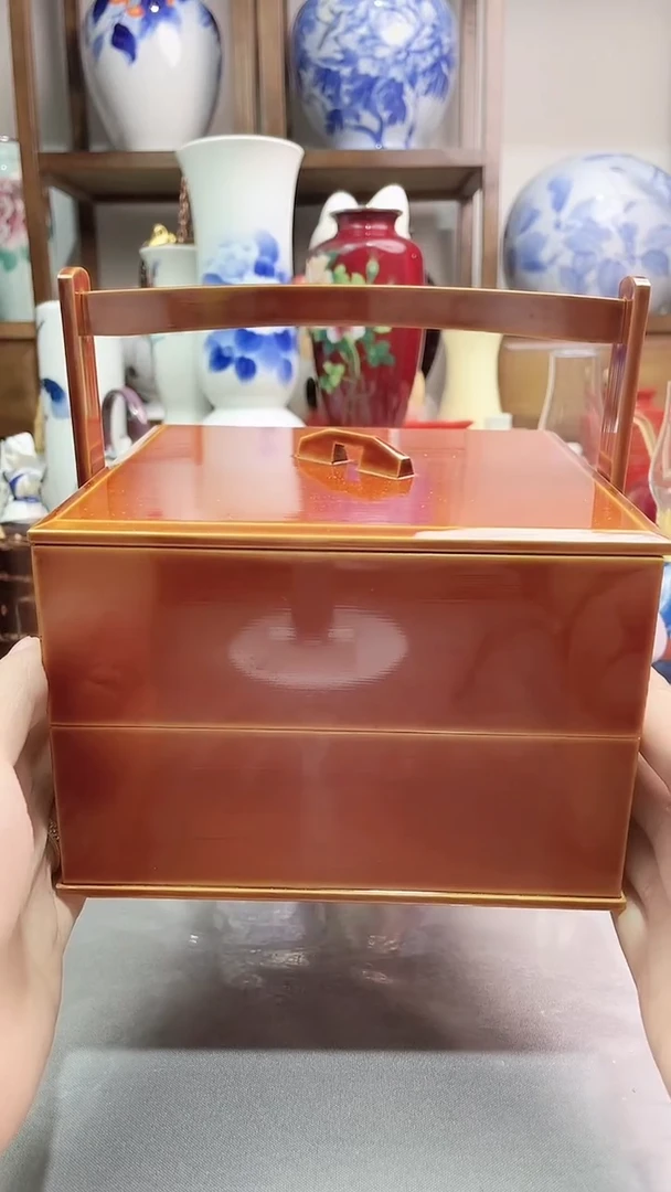 瓷片春庆涂实木提梁二段重