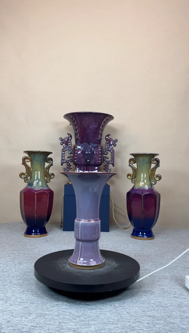 摆件陶神垕钧瓷收藏工艺品