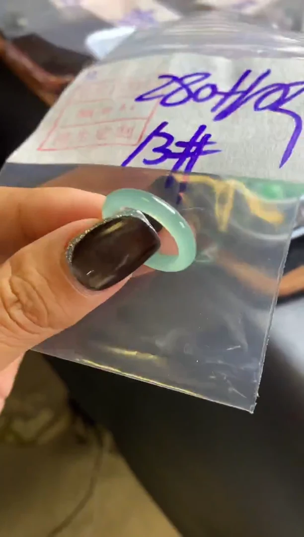 未镶嵌定制翡翠戒圈13*290元毛货需精抛光发