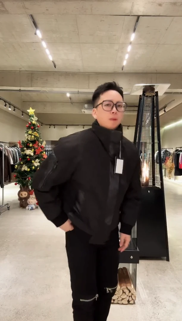 54码（160-175斤）男士真皮拼接羽绒服