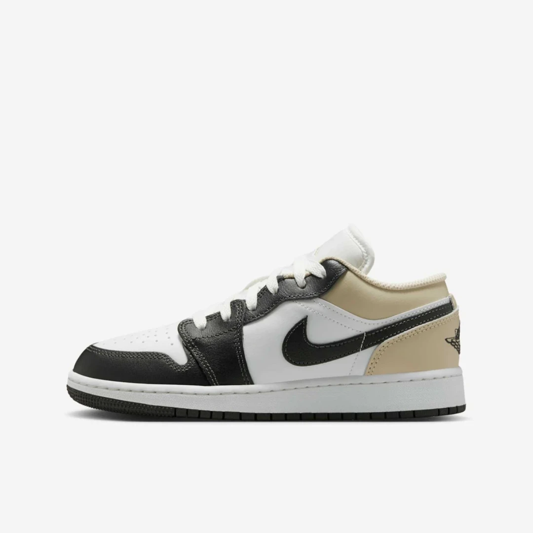 NIKE/耐克官方正品AJ1奶茶棕大童百搭低帮运动休闲板鞋553560-153