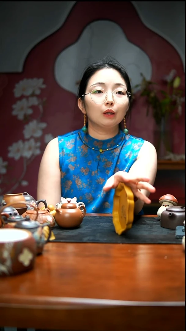 茶壶紫砂黄金段虾趣干碟
