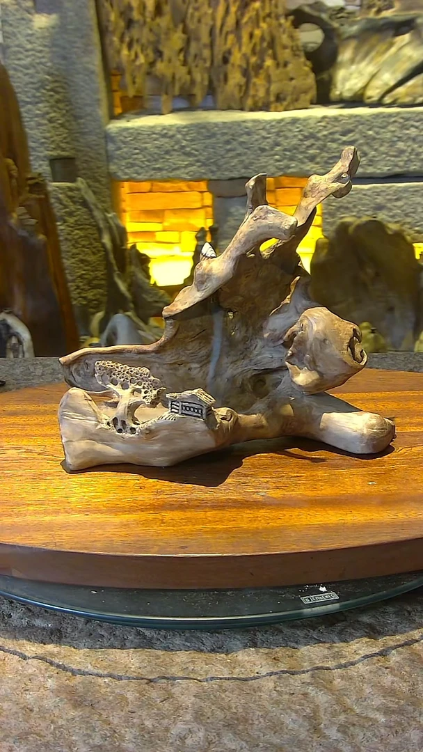 木小叶赤楠木山水摆件