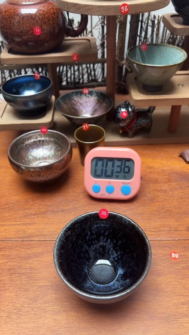 茶盏海*蓝35号建盏工匠茶器