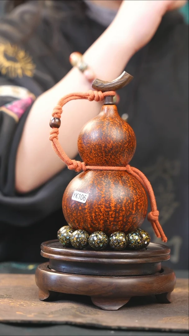 【闪购商品】YK106大漆酒葫芦不包手串及旋转底座
