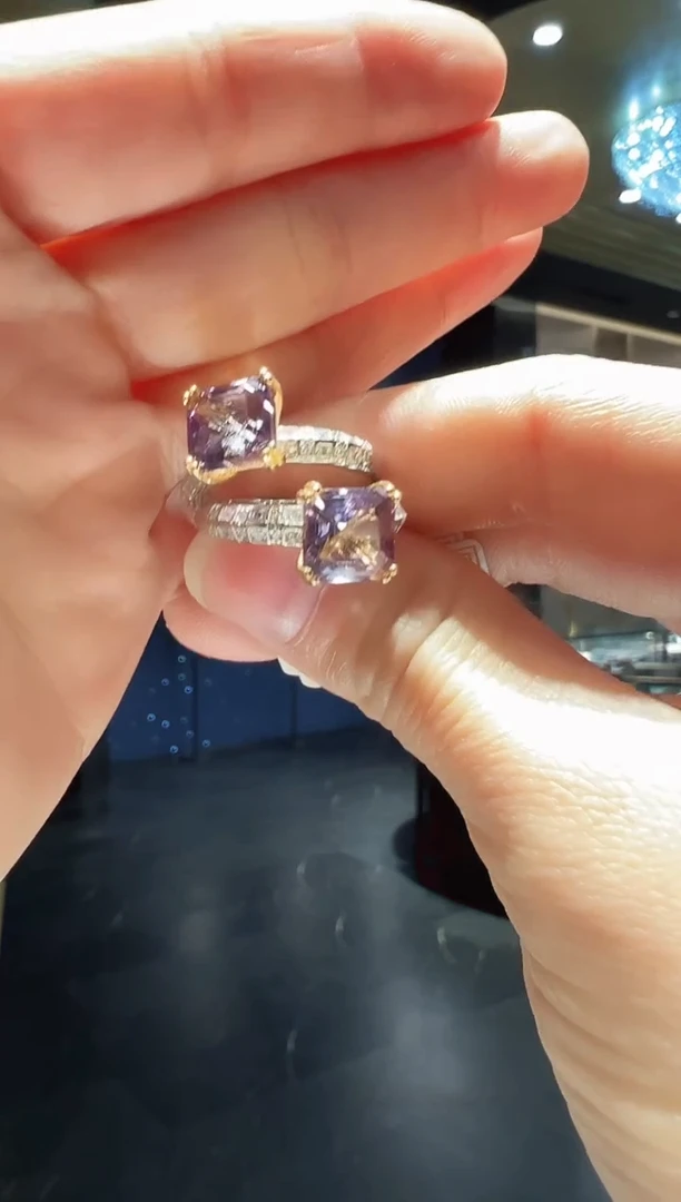 【闪购商品】水晶戒指银S925镶嵌26】多样性发其一