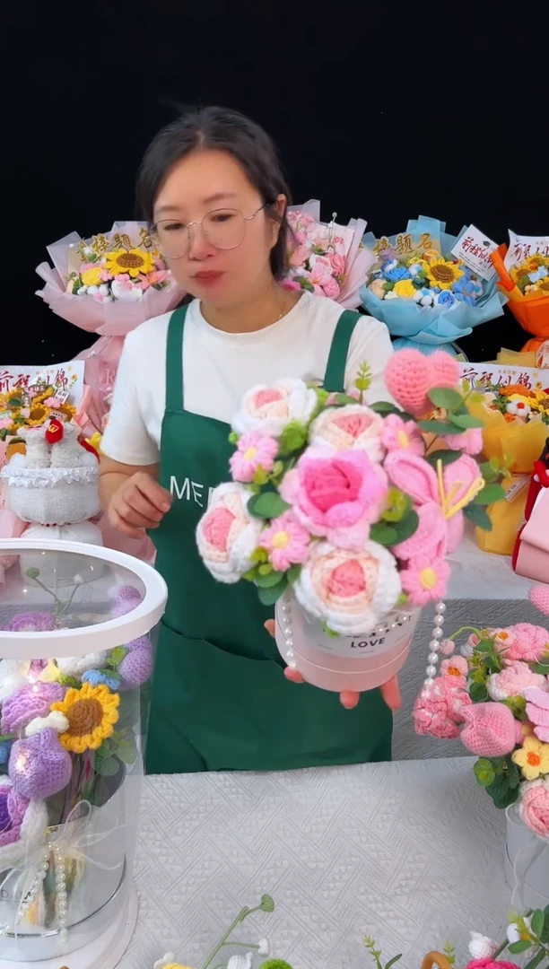 抱抱桶花  带袋子 带灯