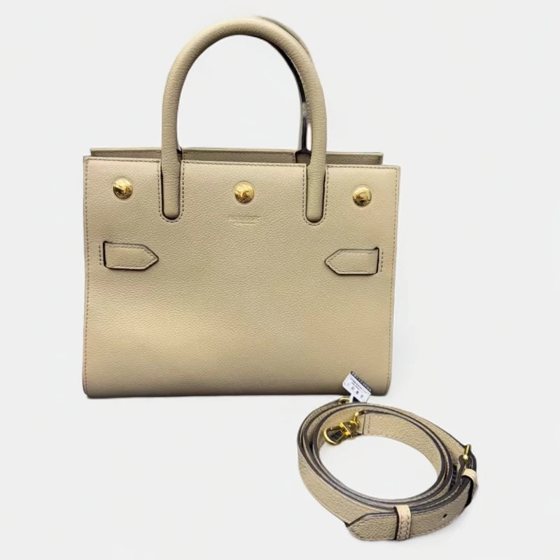 99新 BURBERRY/博柏利 思斯专属 巴宝莉杏色托特包 BY3039