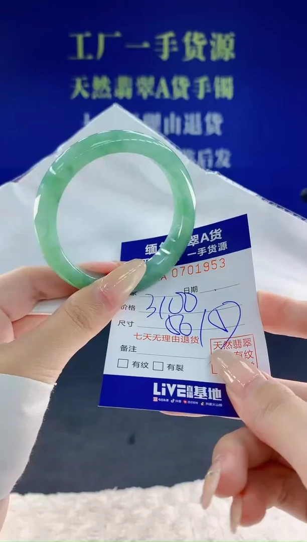 未镶嵌手镯翡翠53天然翡翠A货