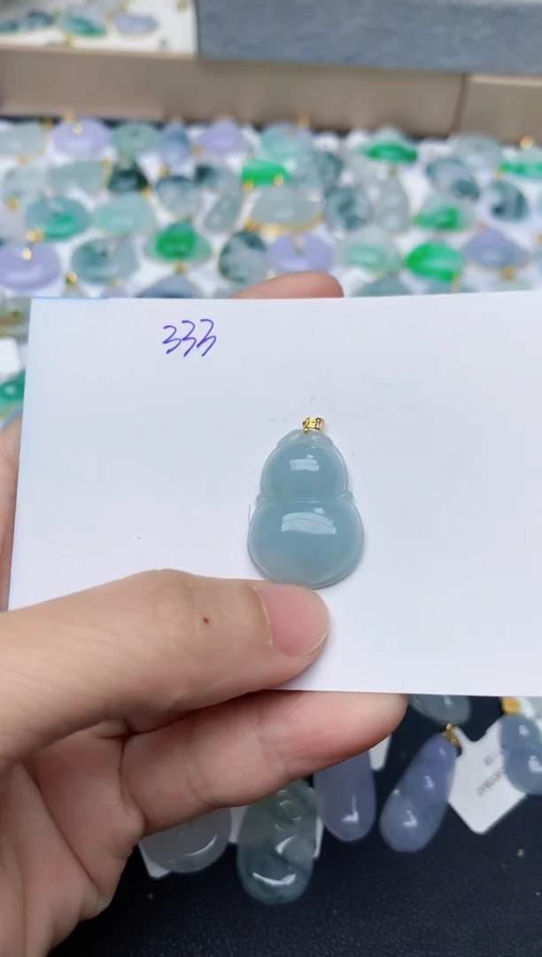 【闪购商品】翡翠颈饰18K金镶嵌天然翡翠A货