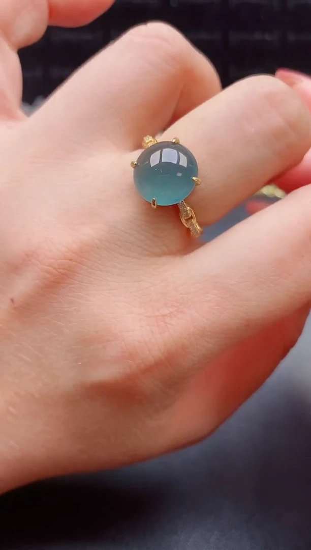 【闪购商品】翡翠戒指银S925镶嵌12121