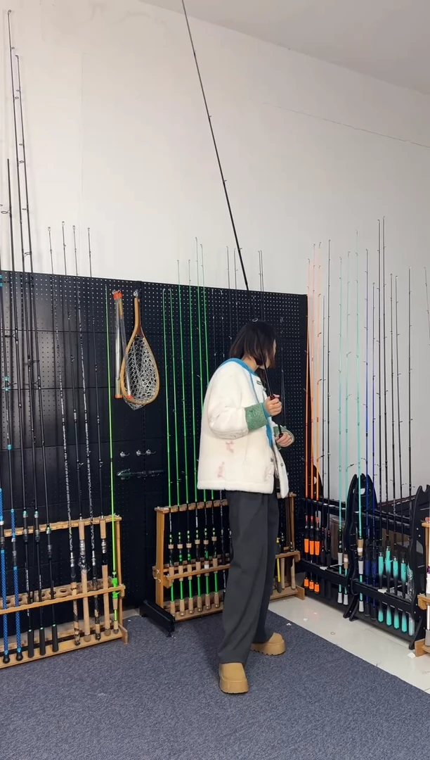 2.1m碳素红蜘蛛2.1米直柄（瑕疵尾货竿，没有售后，介意勿拍）