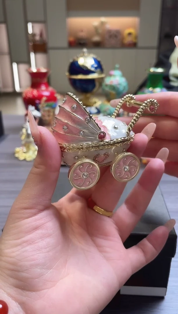 摆件七宝烧珐琅彩首饰盒