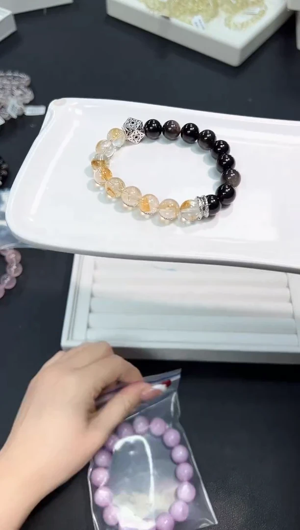 【闪购商品】水晶手串未镶嵌40f多样性发其一/1条默认微瑕