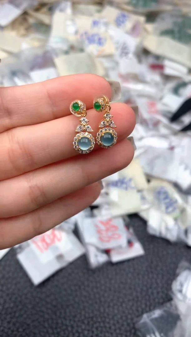 银S925镶嵌挂件翡翠—