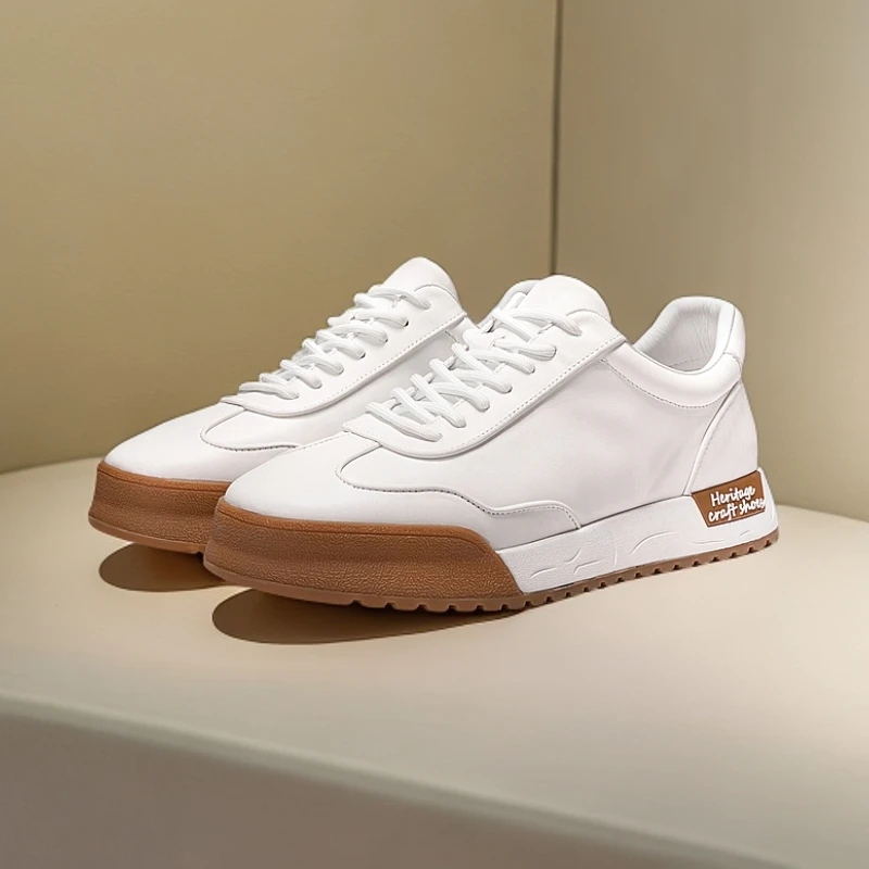 YO-XY7759休闲板鞋男士运动潮流时尚百搭夏季透气真皮休闲鞋