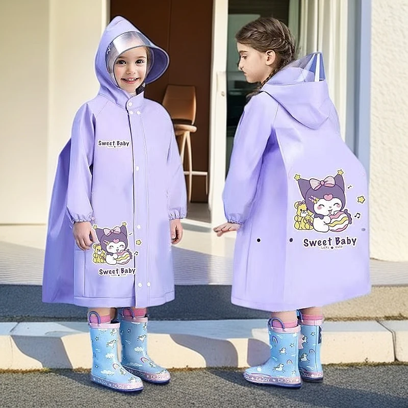 上学专用雨披儿童雨衣男童防水宝宝幼儿园小学生女童小孩全身女孩