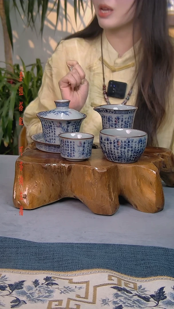 简装家用款4件套 老陶泥开片纹陶瓷茶具