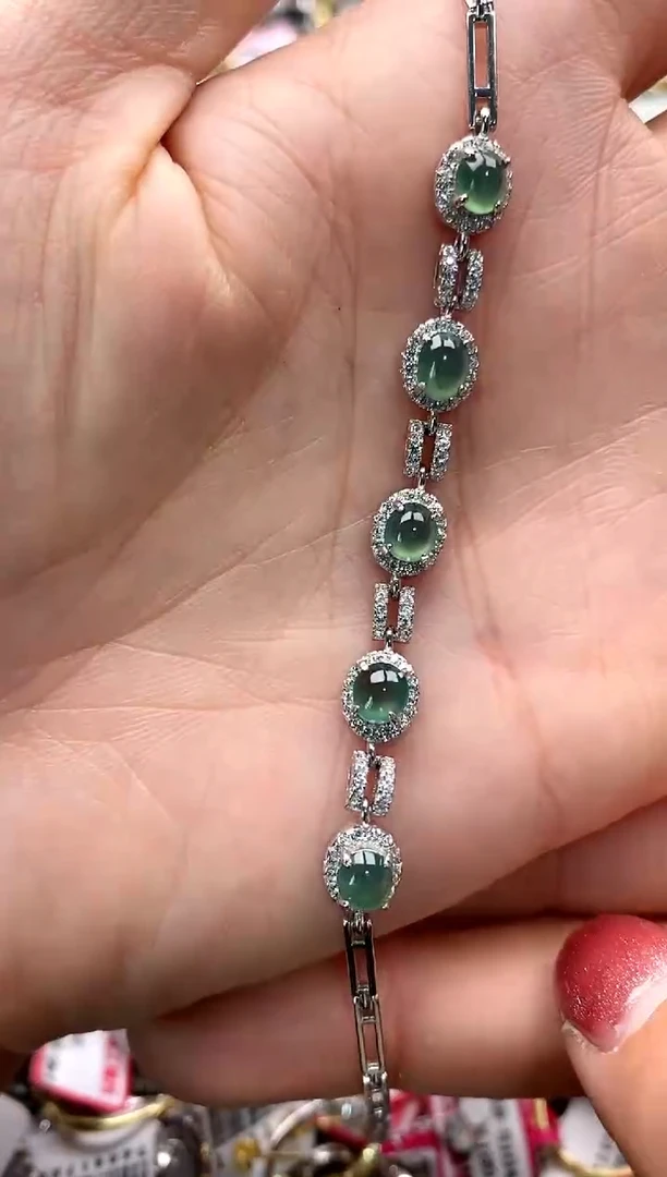 【闪购商品】翡翠戒指银S925镶嵌44444444   6