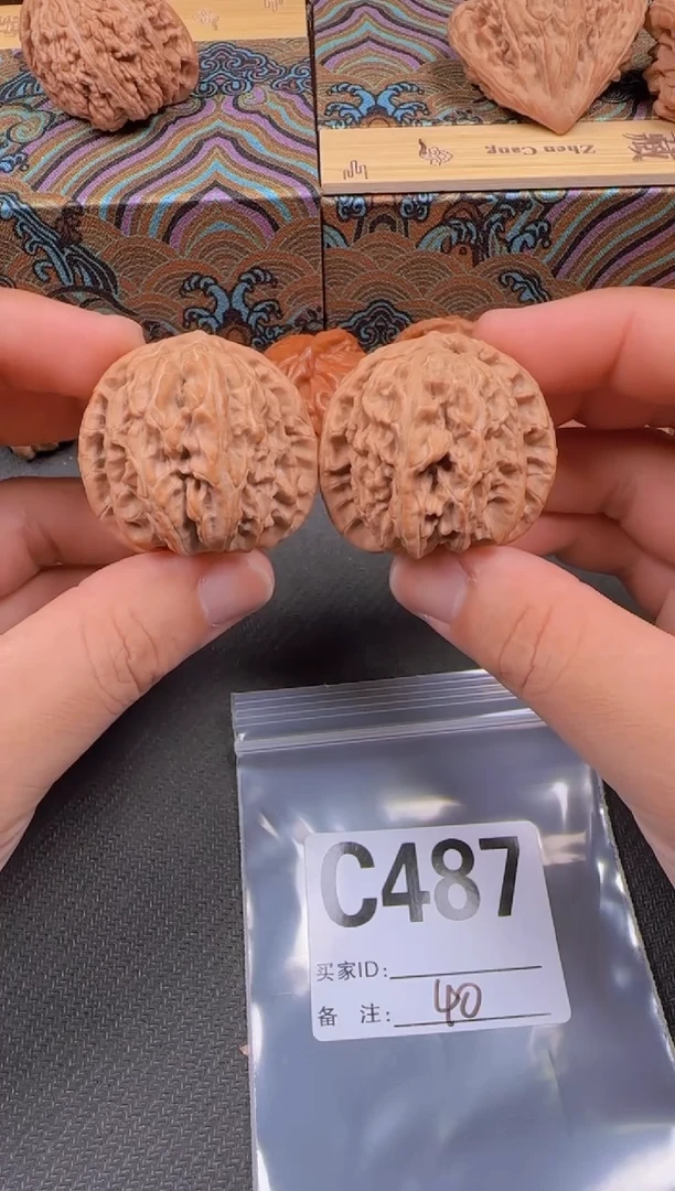 吊坠文玩核桃40白狮子487
